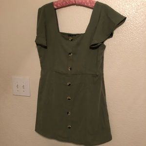 Green Cap sleeve Dress XL